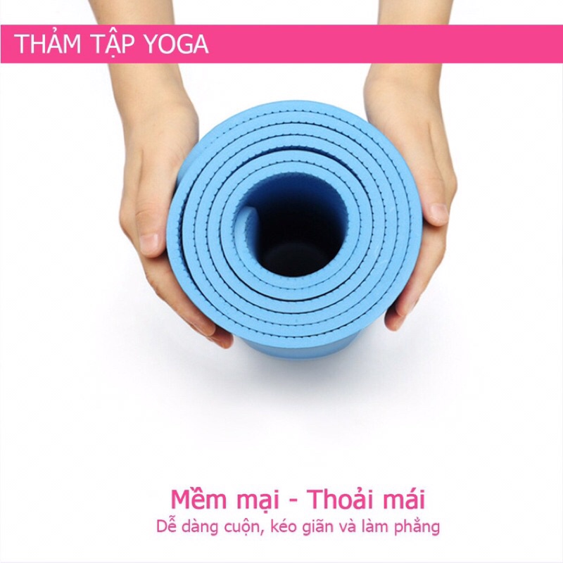 Thảm tập yoga TPE 6mm 1 lớp cao cấp, cực bền,đàn hồi Siêu tốt