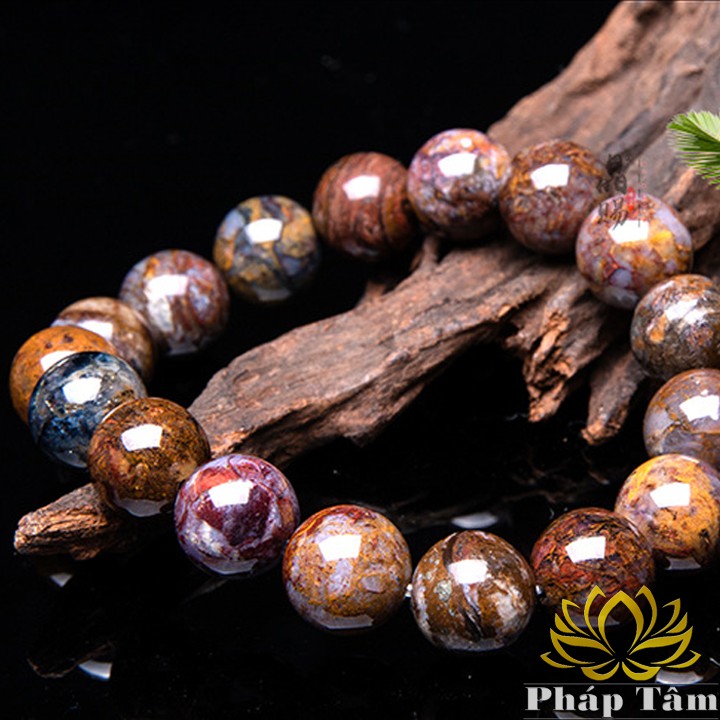 Vòng Tay Đá Núi Lửa Nâu Đen Cao Cấp - Tâm Phong Thủy