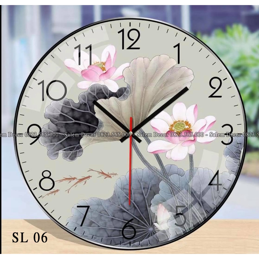Đồng hồ treo tường, trang trí phòng khách, phòng ngủ, Kim trôi cao cấp không gây ồn - Tặng kèm đinh 4 chân