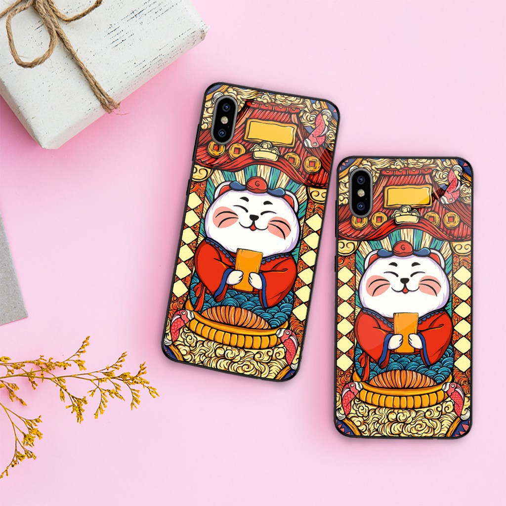 - ỐP IPHONE, SAMSUNG TRÁNG GƯƠNG MÈO THẦN TÀI