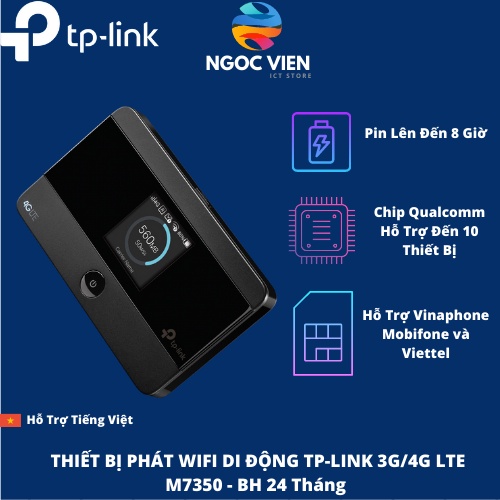 Bộ Phát Wifi Di Động TP-Link M7350 3G/4G LTE 150Mbps  | BH 24 Tháng | Ngocvien Store