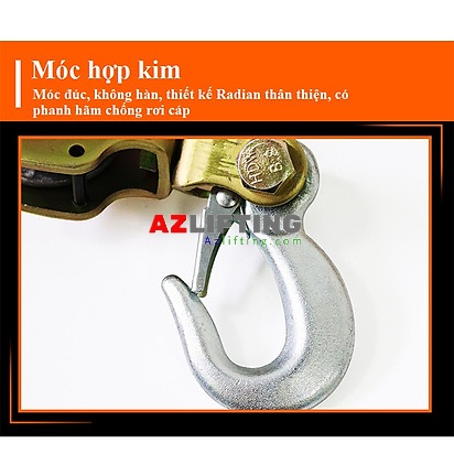 Pa păng cáp lắc tay 1 tấn, 2 tấn, 3 tấn - cóc siết cáp