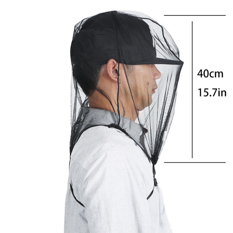 QQ Mũ Lưới Che Mặt Chống Côn Trùng Cho Câu Cá Ngoài Trời