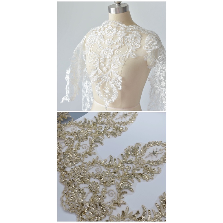 Cuộn Dây Ren + sequin Trong Suốt Dài 1M
