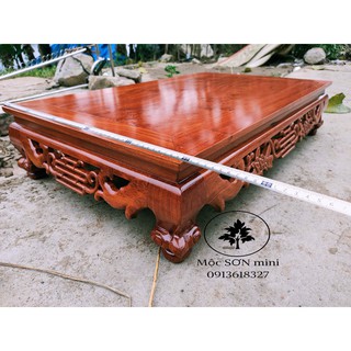 Bàn osin chiện hoa mai gỗ hương hình chữ nhật cao18cm bàn ăn cơm,bàn kiểu nhật