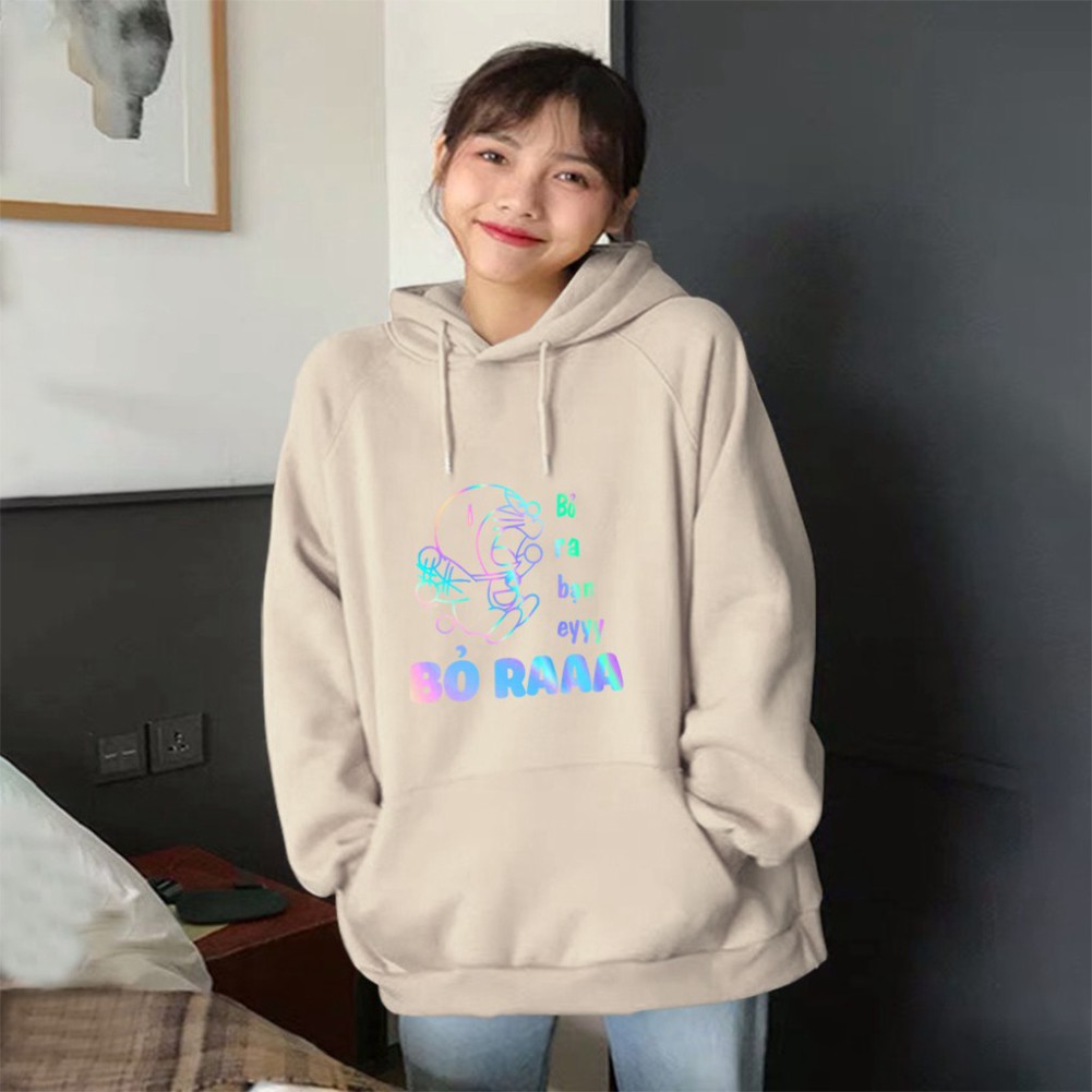 Áo Khoác Nỉ Hoodie Phản Quang Doremon Bỏ Ra Bạn Êiiii PQ06KN