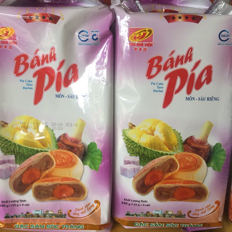 Bánh pía khoai môn-sầu riêng-trứng 4* 540gr