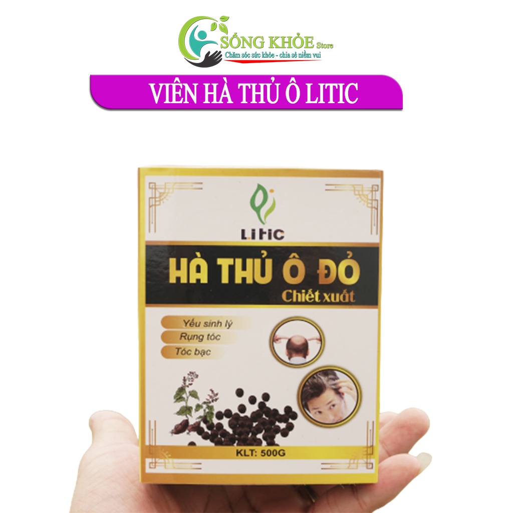 Viên hà thủ ô,hà thủ ô đỏ Litic Cao Cấp 500 gram - kích mọc tóc , ngăn rụng tóc , hói đầu, đẹp da , cải thiện sinh lý