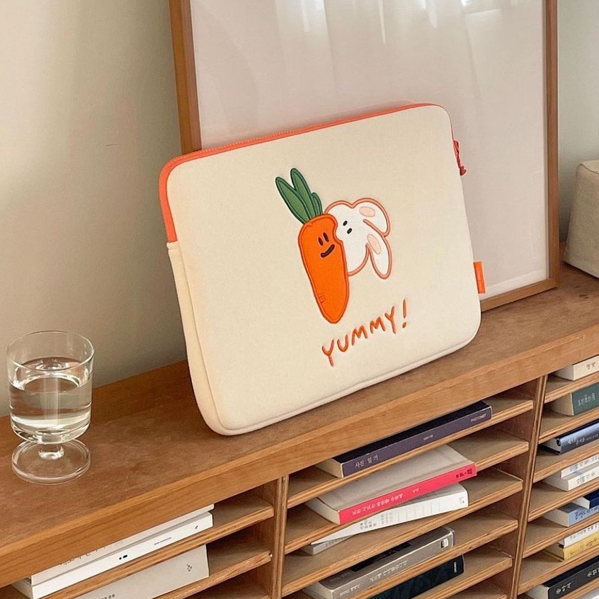 Túi đựng laptop hình gấu 11/ 13/ 15 inch phong cách Hàn Quốc đáng yêu tiện lợi