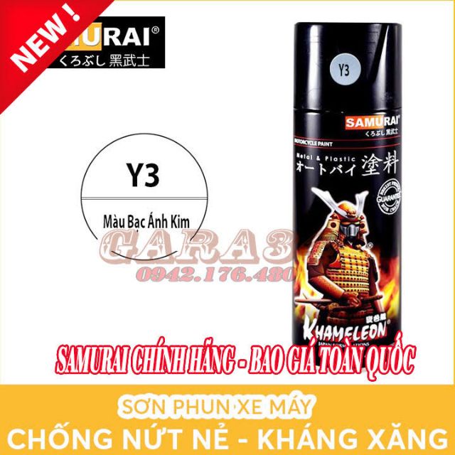 SƠN SAMURAI MÀU BẠC Y3 - MAU BẠC ÁNH KIM