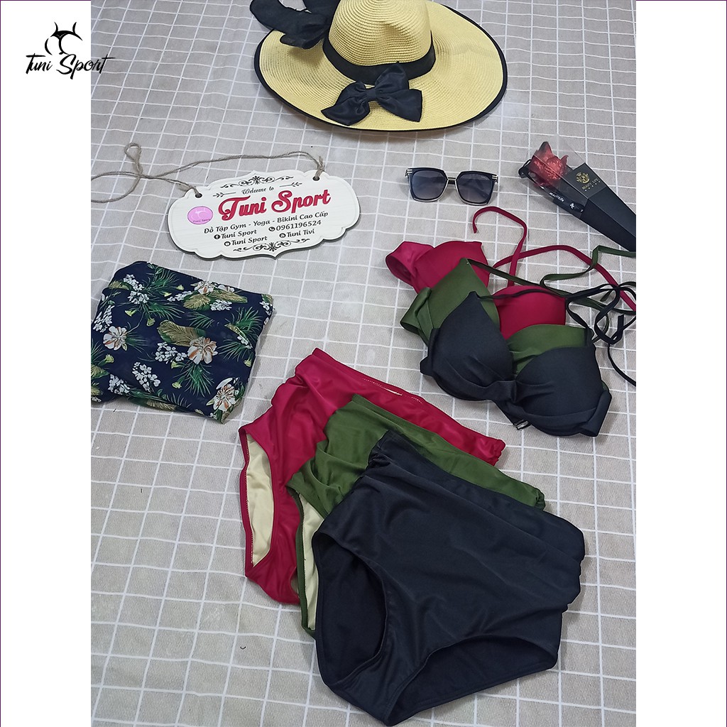 Set bikini gọng nâng ngực quần nhúng cạp cao che bụng N019 Tuni Sport | BigBuy360 - bigbuy360.vn