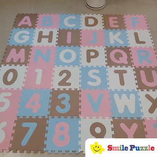 THẢM XỐP CHỮ CÁI + CHỮ SỐ/ CÔN TRÙNG SMILE PUZZLE (36 miếng, kích thước 1,8mx1,8m)