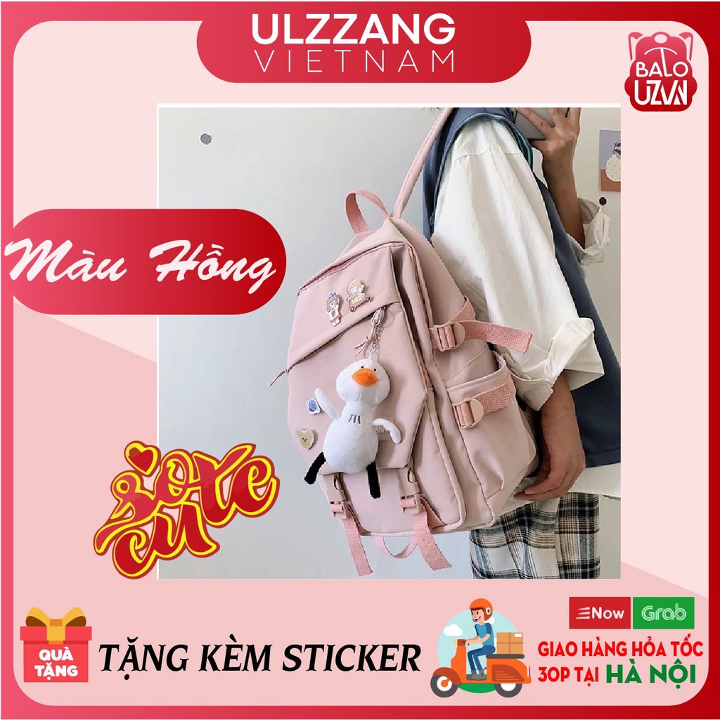 Balo nữ đi học thời trang Ulzzang Hàn Quốc, cặp sách đẹp hàng cao cấp dễ thương, túi xách học sinh chống nước.