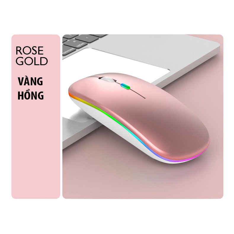 Chuột không dây, chuột máy tính gaming cao cấp S108 Pin sạc, đèn Led, laptop bluetooth tốt như Logitech