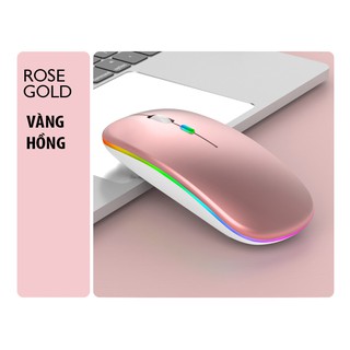 Chuột không dây, chuột máy tính gaming cao cấp S108 Pin sạc, đèn Led, chuột laptop bluetooth tốt như Logitech