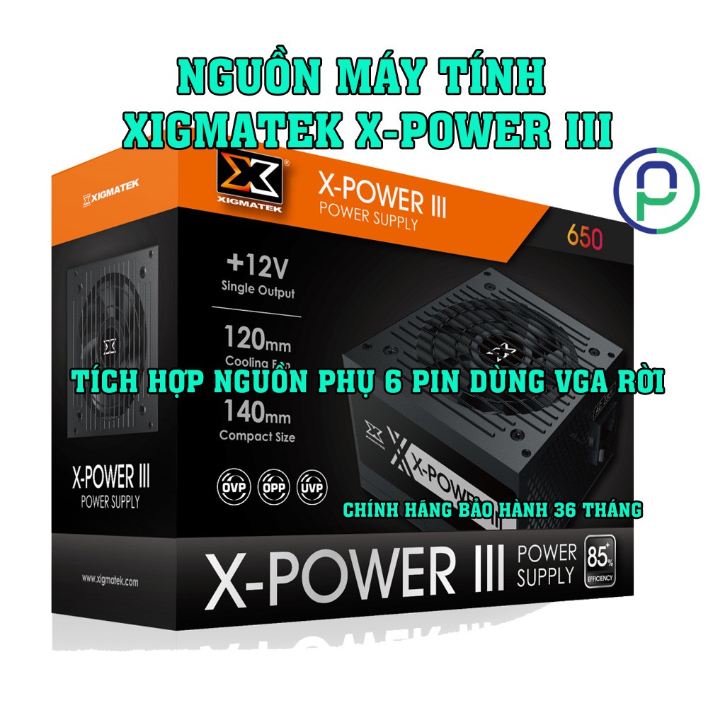 Nguồn máy tính xigmatek X-POWER III 650 550 500 450 350 POLIMA M12-600 bảo hành 36 tháng chính hãng