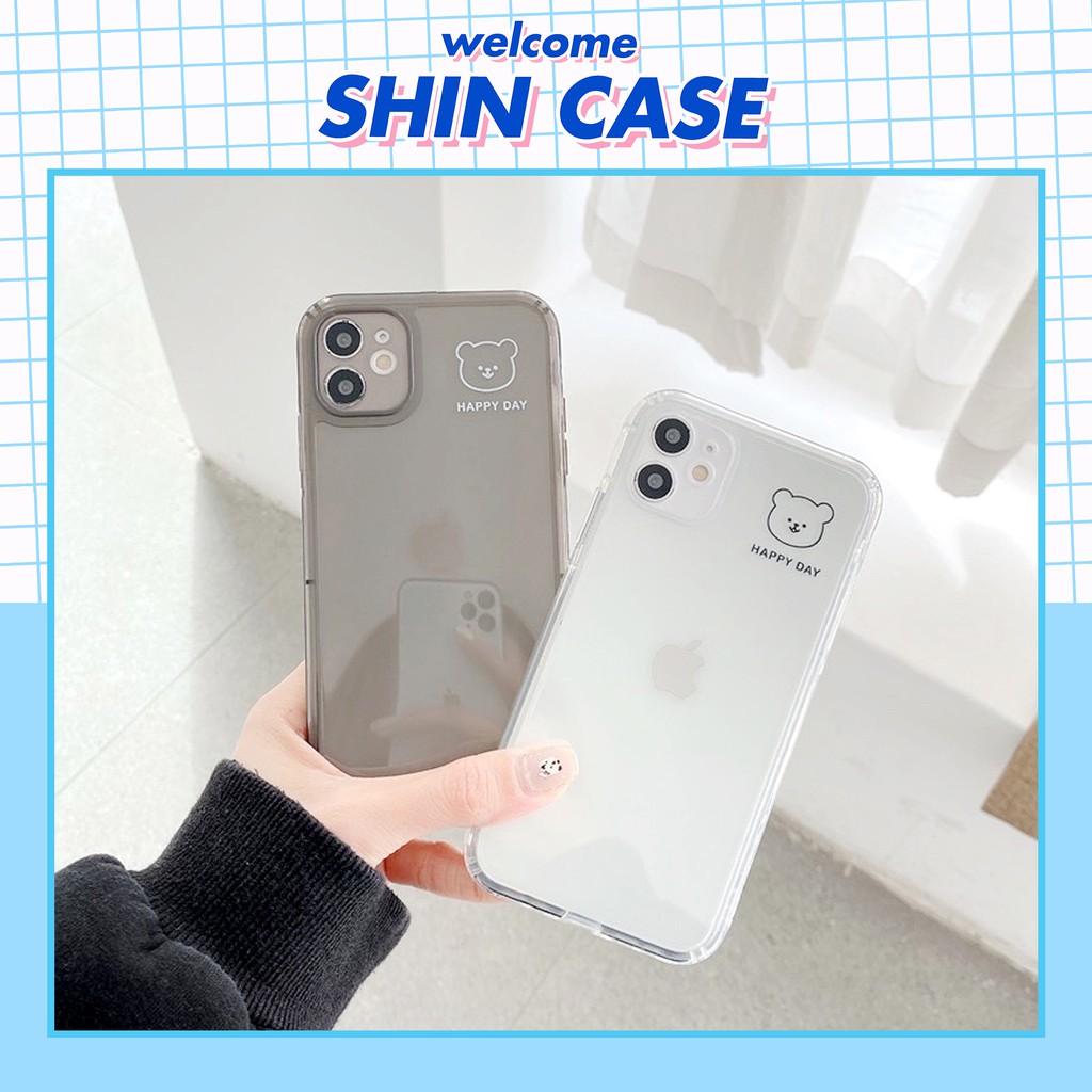 Ốp lưng iphone Gấu hạnh phúc trong cạnh vuông BVC 6/6plus/6s/6splus/7/7plus/8/8plus/x/xr/xs/11/12/13/pro/max/plus/promax | WebRaoVat - webraovat.net.vn