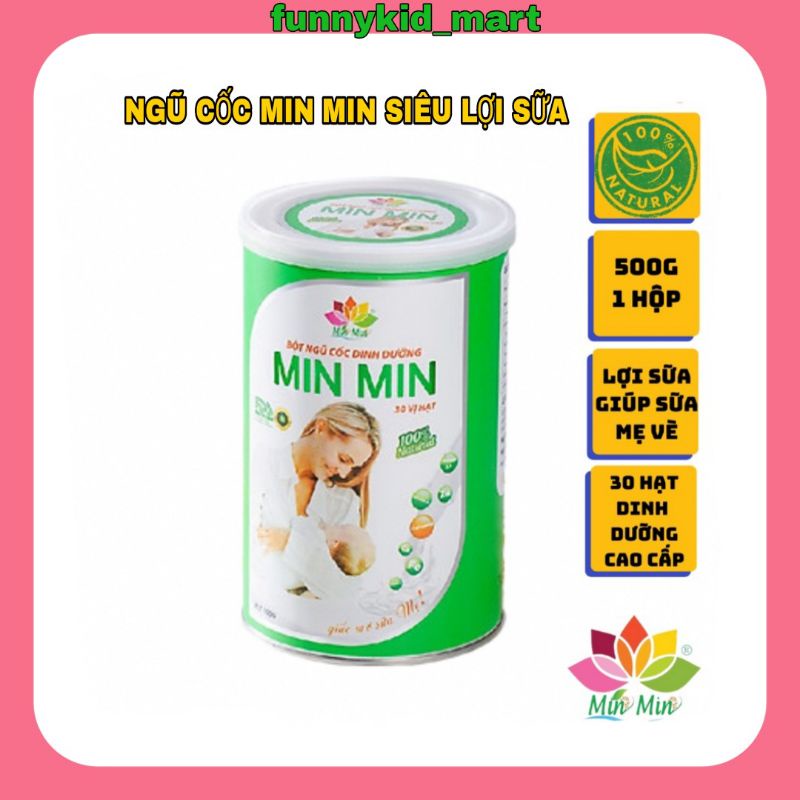 Ngũ Cốc Lợi Sữa Min Min 500g 30 loại Hạt mẫu mới - Bột Ngũ Cốc Lợi Sữa MinMin [ Chính Hãng ]