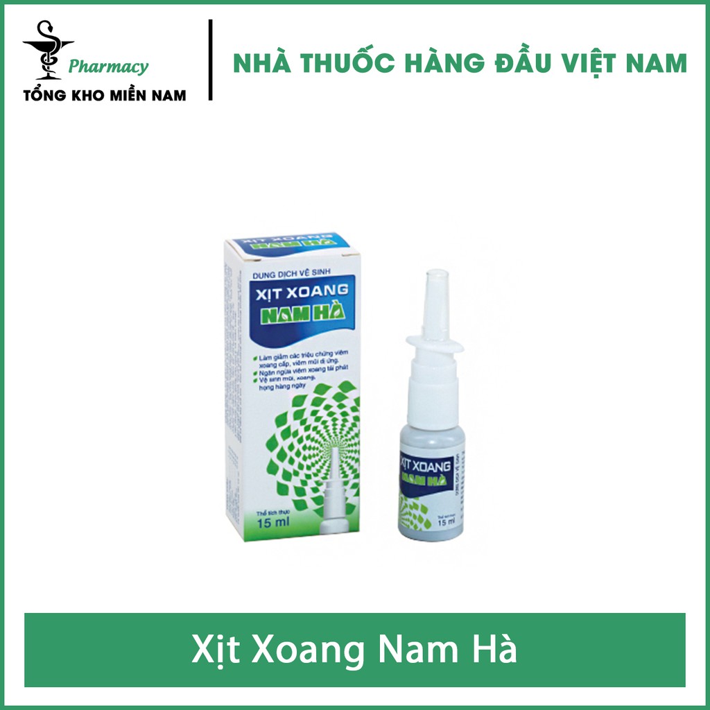 Xịt xoang Nam Hà (15ml) - Dung dịch vệ sinh mũi, họng - Tổng Kho MiềnNam