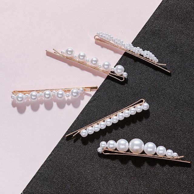 Kẹp tóc ngọc trai nhân tạo style Korean
