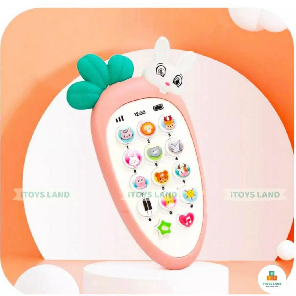 Đồ Chơi Điện Thoại Thông Minh Hình Con Thỏ Carot.