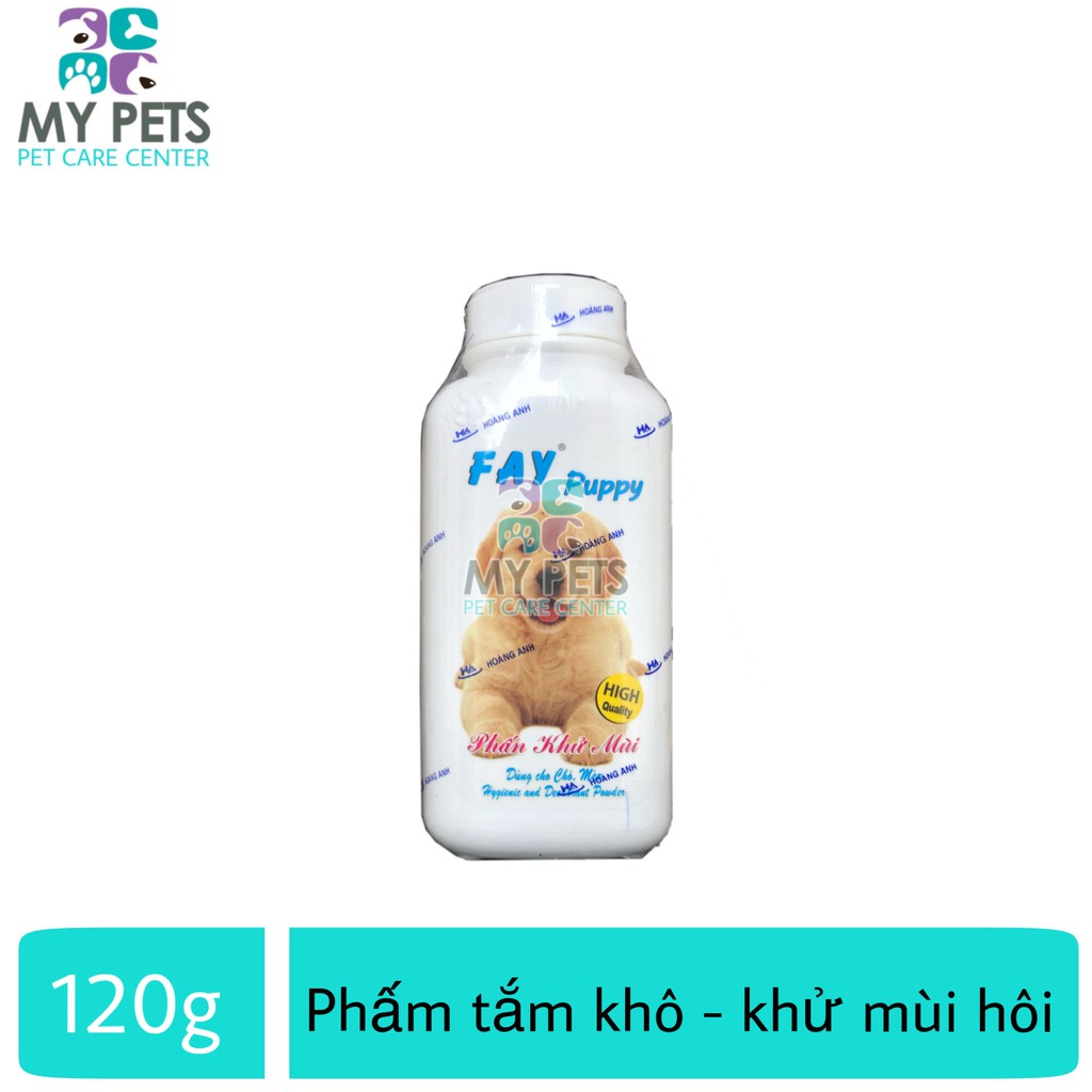 Fay Puppy 120g - Phấn tắm khô khử mùi, diệt khuẩn cho chó