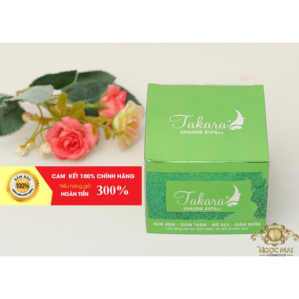 Kem Mụn - Giảm thâm - Mờ sẹo - Giảm nhờn 5 in 1 TAKARA (15g) + Quà Tặng