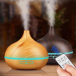 MÁY PHUN SƯƠNG KHUẾCH TÁN TINH DẦU HÌNH GIỌT NƯỚC VÂN GỖ CAO CẤP- có ReMOTE