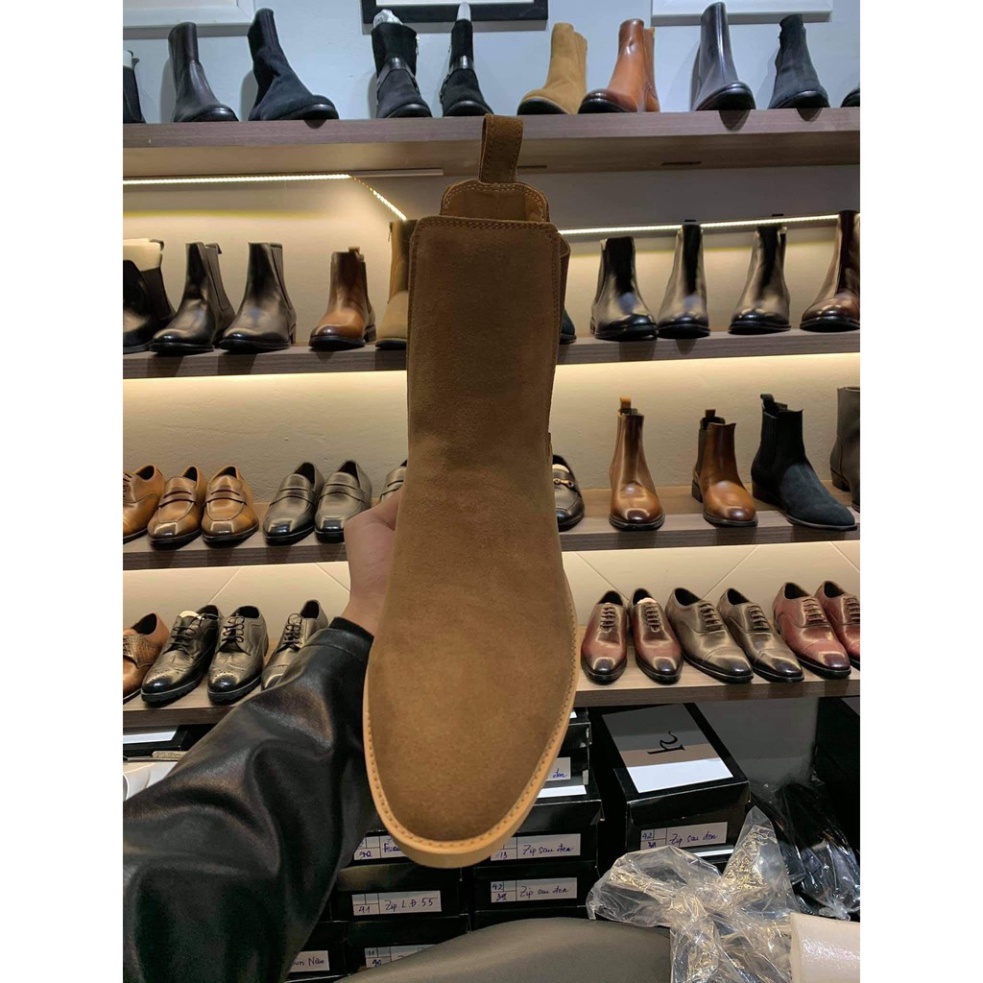 Chelsea Boots màu nâu thời trang nam chất liệu da lộn | BigBuy360 - bigbuy360.vn