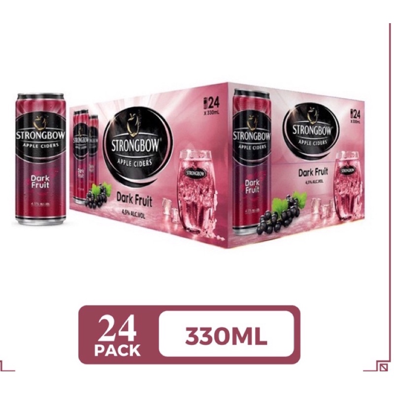 Thùng 24 lon nước táo lên men Strongbow 330ml/lon