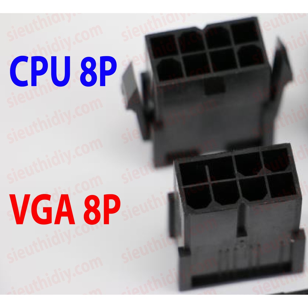 Vỏ nhựa đầu nguồn CPU 8 pin nối dài 5559 HWT-Thường