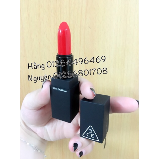 (NEW 118,119,216) Son 3CE lip color matte vỏ đen