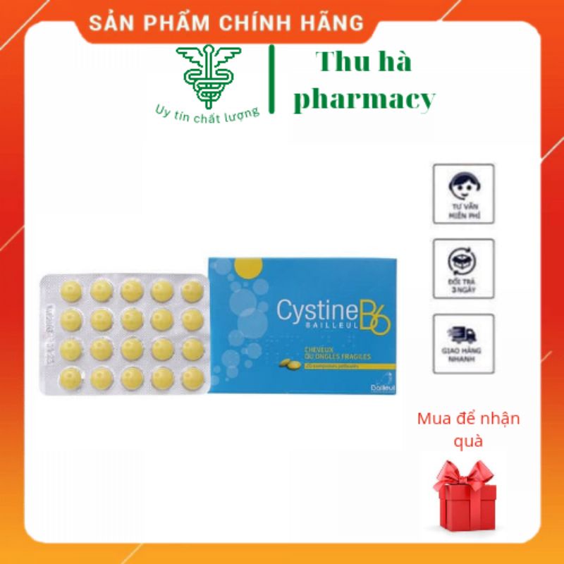 Cystine B6 hỗ trợ rụng tóc và loạn dưỡng móng Hộp 1 vỉ /20 viên CỦA PHÁP DATE 2025