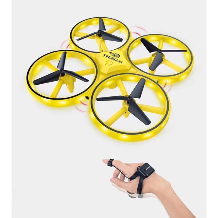 Máy bay drone điều khiển từ xa sử dụng cảm ứng cử chỉ kèm đèn Led ánh sáng cực đẹp