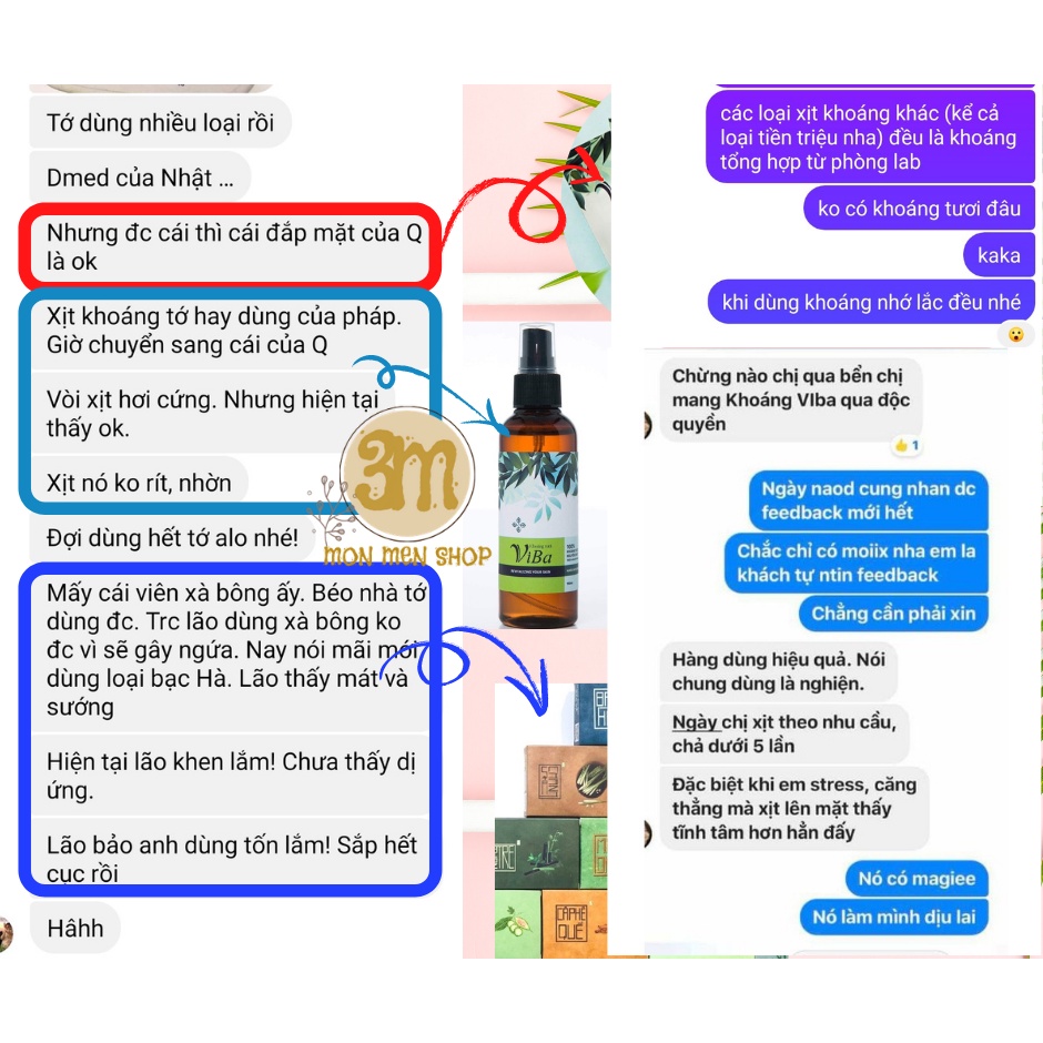 XỊT KHOÁNG TƯƠI VIBA 250ml cấp, dưỡng ẩm, kiềm dầu, khóa trang điểm - Monmenshop | BigBuy360 - bigbuy360.vn