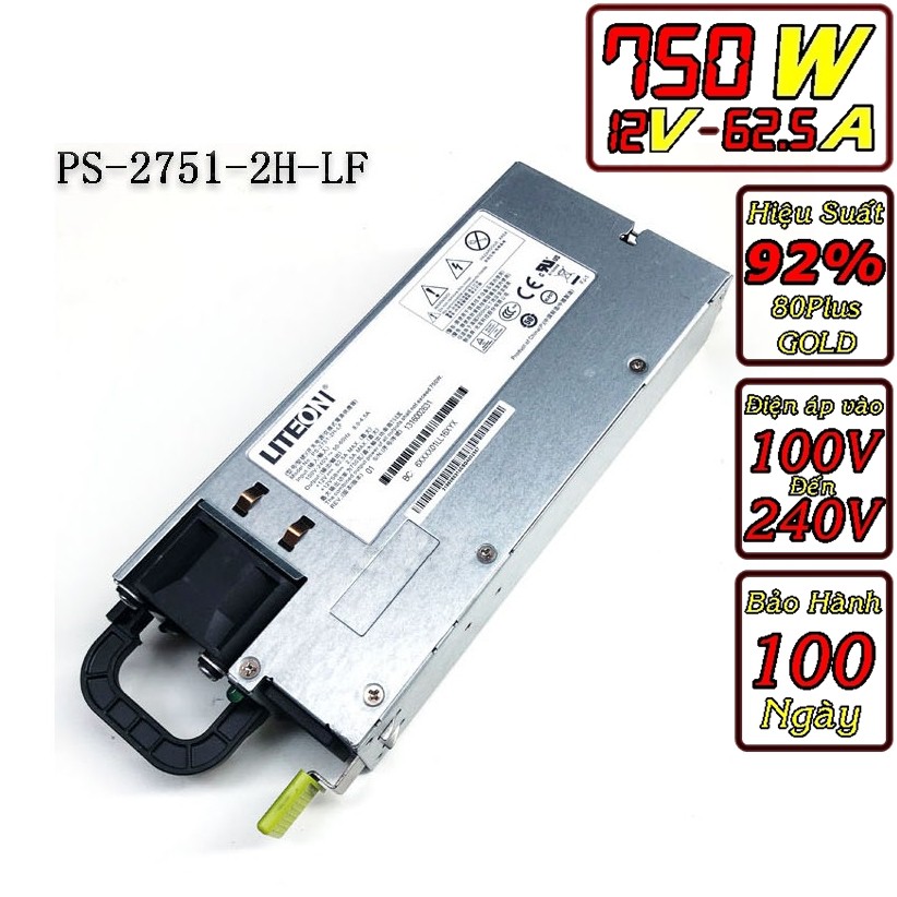Nguồn 12v công suất 750w 62A tháo máy Chủ