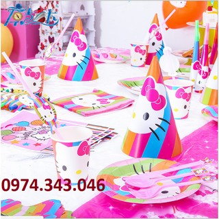 bộ đồ trang trí sinh nhật Hình Hello Kitty