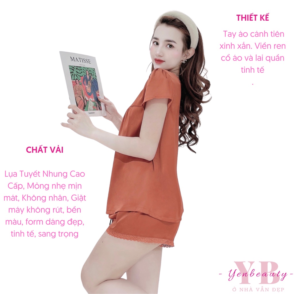 Bộ lụa mặc nhà bigsize nữ dễ thương hiệu mai ngô, đồ ngủ sexy nữ gợi cảm - yenbeauty đồ mặc nhà cao cấp