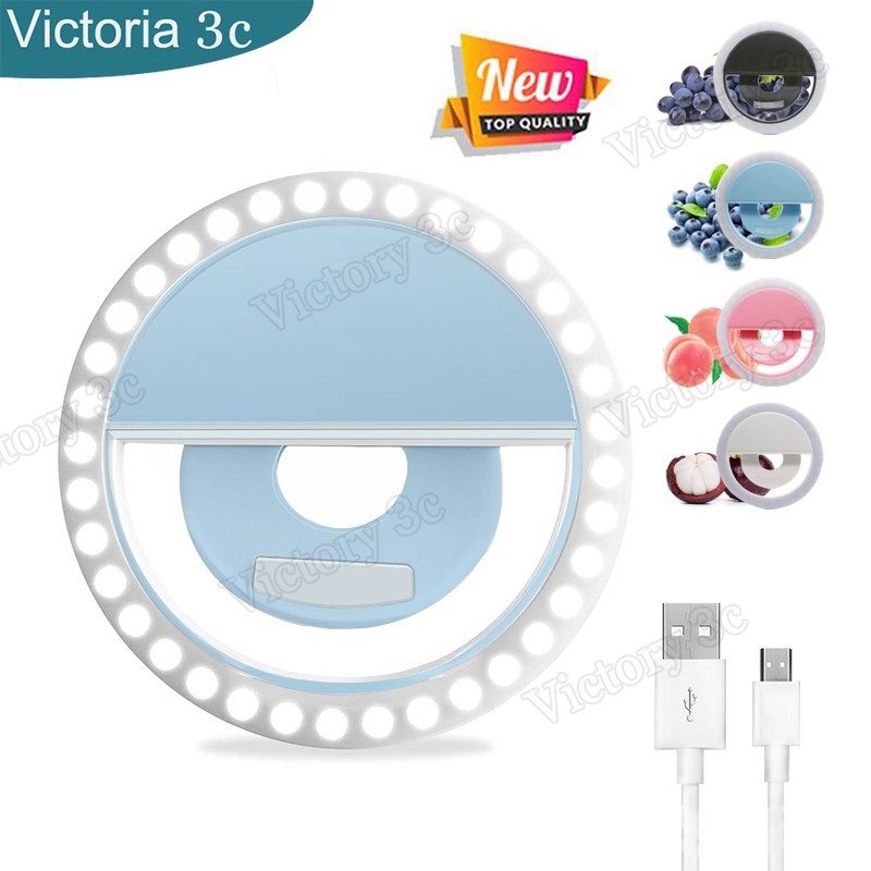 Đèn Led Tròn Kẹp Điện Thoại Hỗ Trợ Chụp Ảnh Selfie Cho Iphone 11 Xiaomi Samsung A51