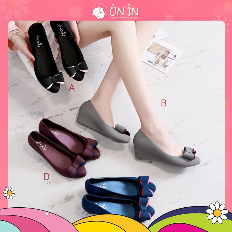 Giày Nhựa Búp Bê Cao Gót Đi Mưa Cho Bạn Gái A12