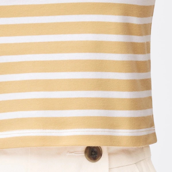 Áo croptop kẻ sọc nữ Gu tag Nhật, trẻ trung, thoáng mát