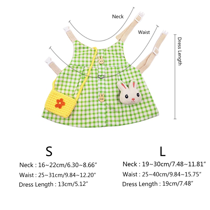 Áo mặc kèm dây dắt thú cưng đi dạo thoải mái tiện dụng cho thỏ/ chuột hamster