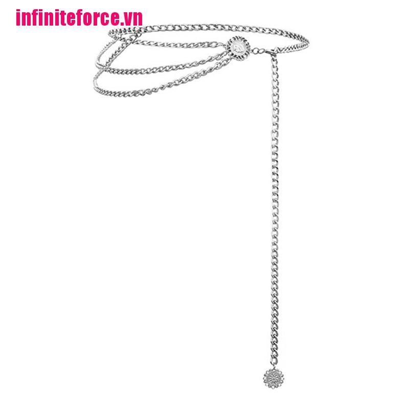 Charms Thắt Lưng Dây Xích Kim Loại Thời Trang Cho Nữ