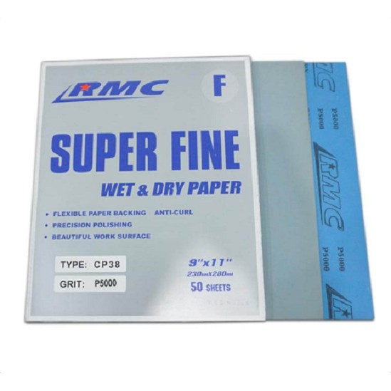 Xấp 10 tờ giấy nhám mịn RMC CP38 số 3000-5000 Grit