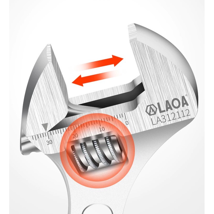 Mỏ Lết 4inch / 6inch / 8inch Chuyên Dụng LAOA, Làm Từ Thép Cacbon Bền Bỉ Cao