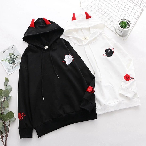 Áo Khoác, Áo Khoác HOODIE Unisex Nam Nữ Con Quỷ Cute Chất Vải Cao Cấp Thời Trang Năng Động Trẻ Trung || Hany Shop