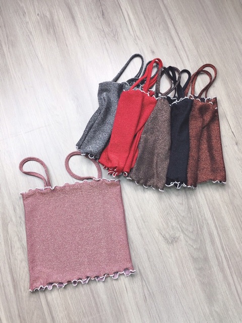 Deal sốc Áo 2 dây nhũ - áo 2 dây kim tuyến