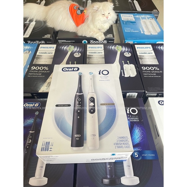 Bộ Đôi Bàn Chải Điện Oral-B iO   Ultimate Clean Rechargeable Toothbrush 2-pack with Travel Case