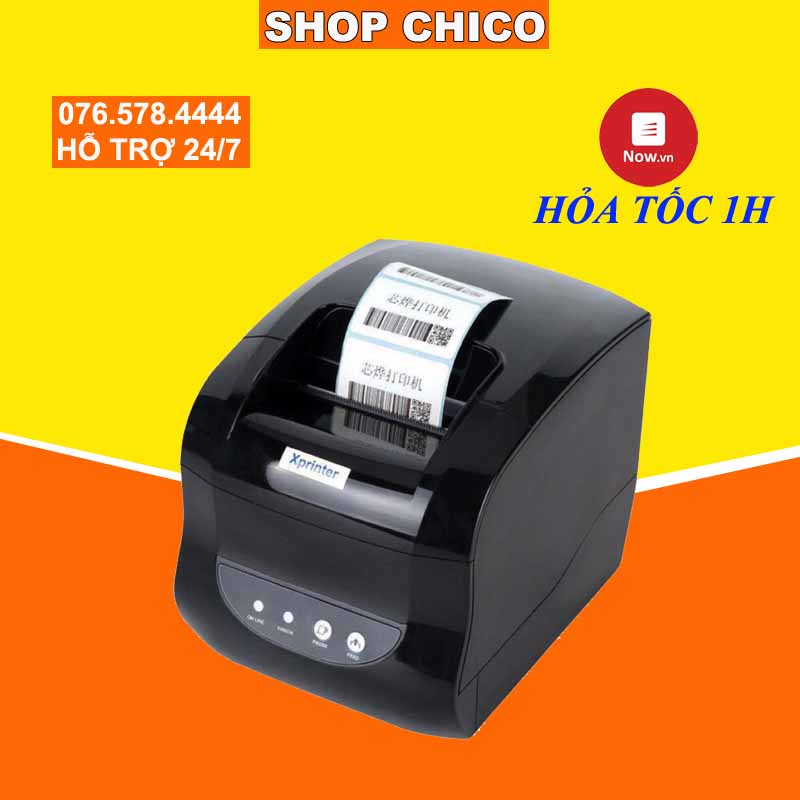 [XẢ KHO] Máy in mã vạch Xprinter XP-365B Máy in nhãn giá rẻ lắp đặt tận nơi