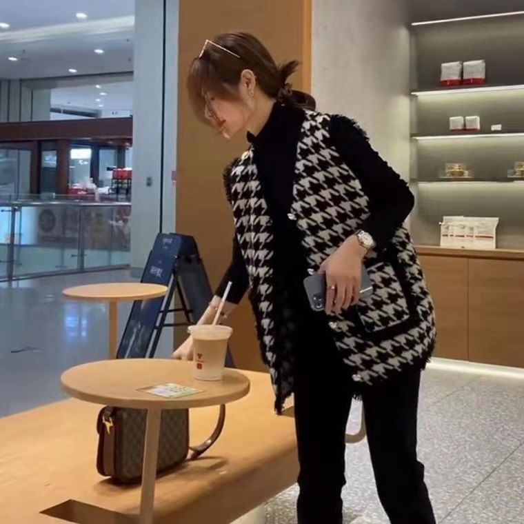 Áo khoác không tay RENJIANVSHENG phong cách Hàn Quốc thời trang cho nữ